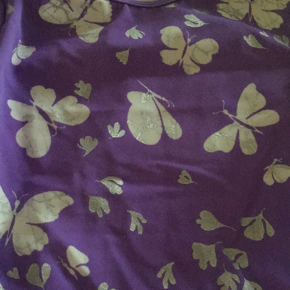 LAND’S END Purple Butterfly Swim Shirt - Picture 2 of 5